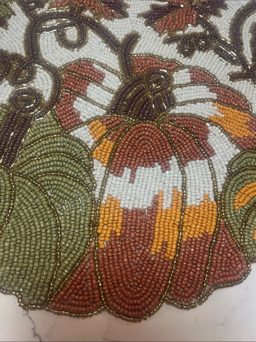 Tahari FALL LEAVES & PUMPKINS Placemat Charger 14” Multicolor Fall Thanksgiving